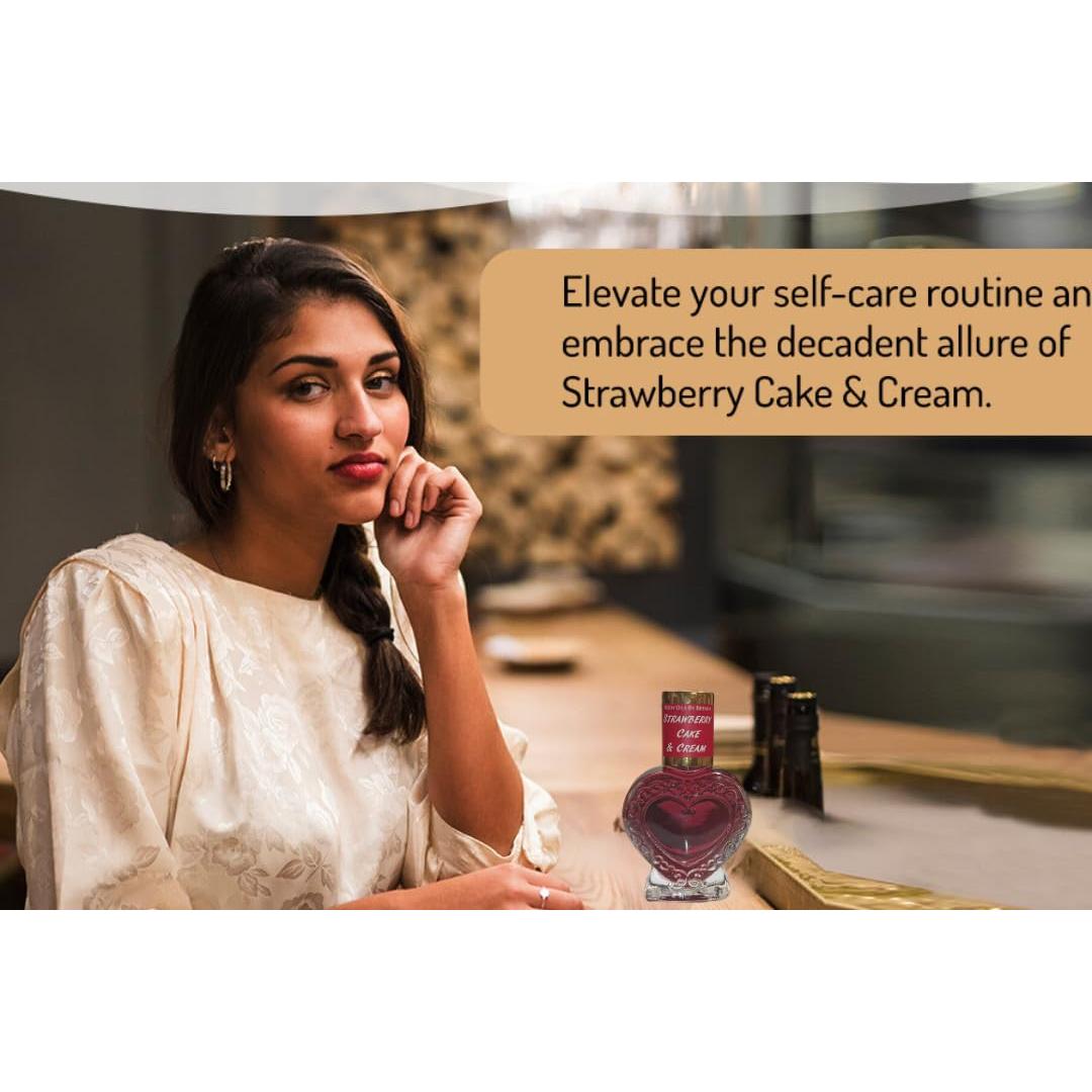 Aceite Corporal Aroma Pastel de Fresa y Crema 473 ml - Sin Alcohol