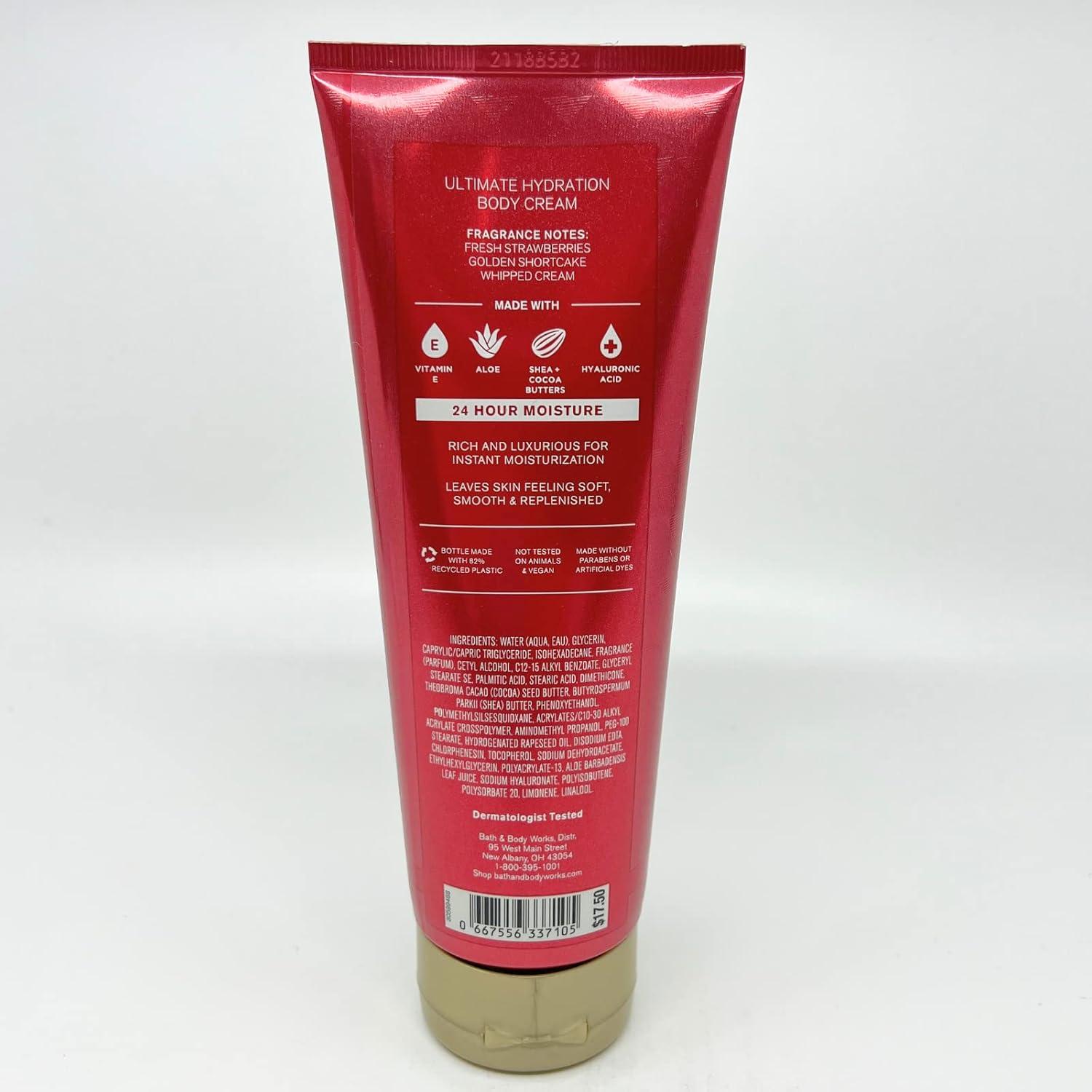 Baño y Cuerpo Trabaja - Pastel de Fresa - Gel de Ducha 295 ml y Crema 227 g