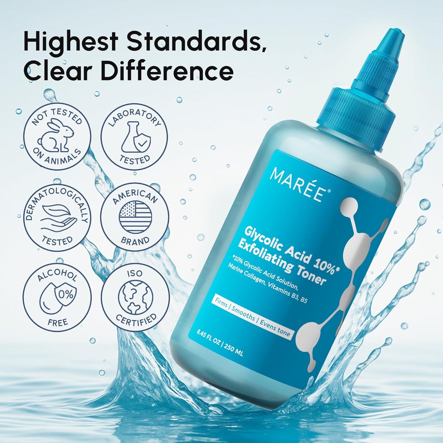 Tónico Exfoliante Facial MAREE 10% Ácido Glicólico 250ml