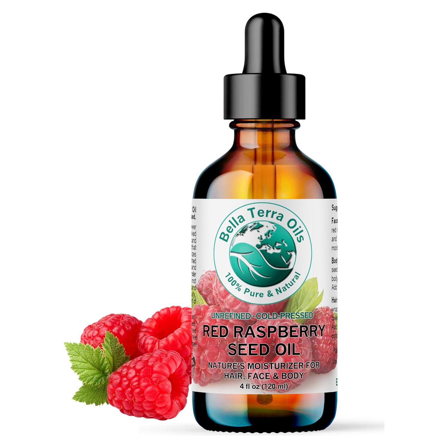 Aceite de Semilla de Frambuesa Roja Bella Terra 113ml - Rico en Nutrientes