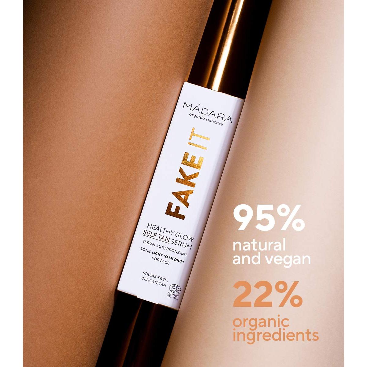 Suero Autobronceador Facial MÁDARA 30ml - Bronceado Natural Vegano