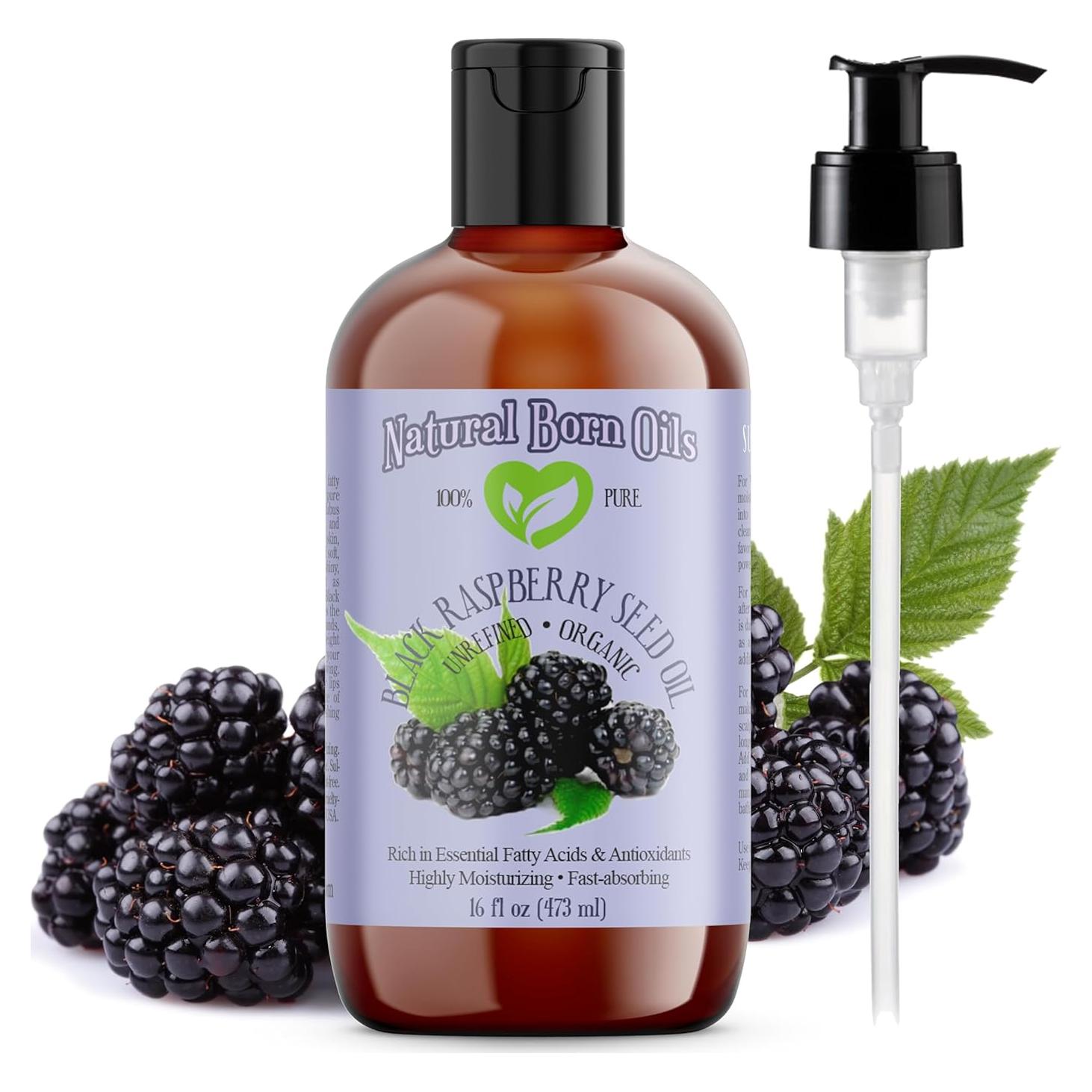 Aceite de Semilla de Frambuesa Negra Natural Born Oils 473ml Orgánico