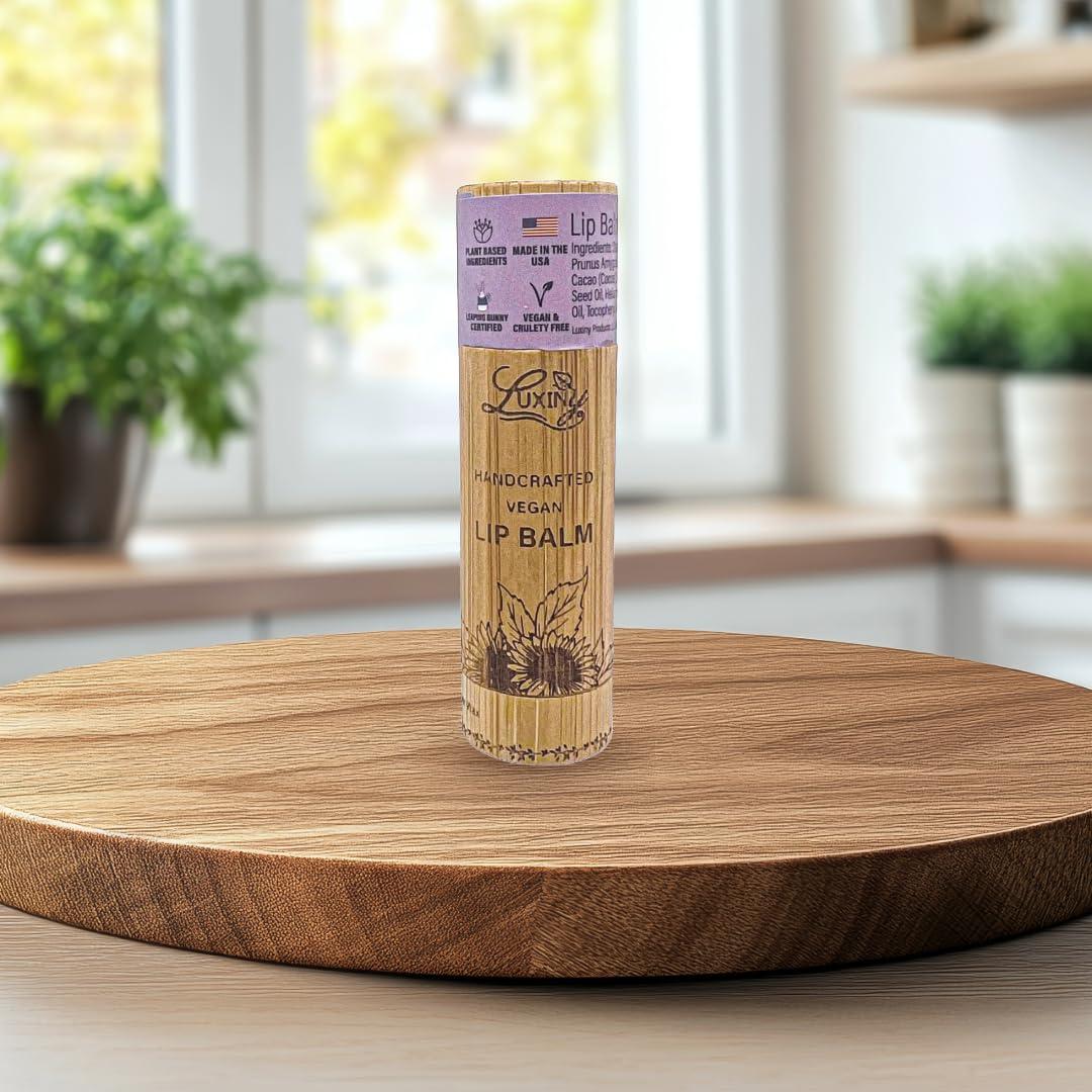 Bálsamo Labial Luxiny Vegano en Tubo de Bambú 1 Cuenta Frambuesa Negra Vainilla