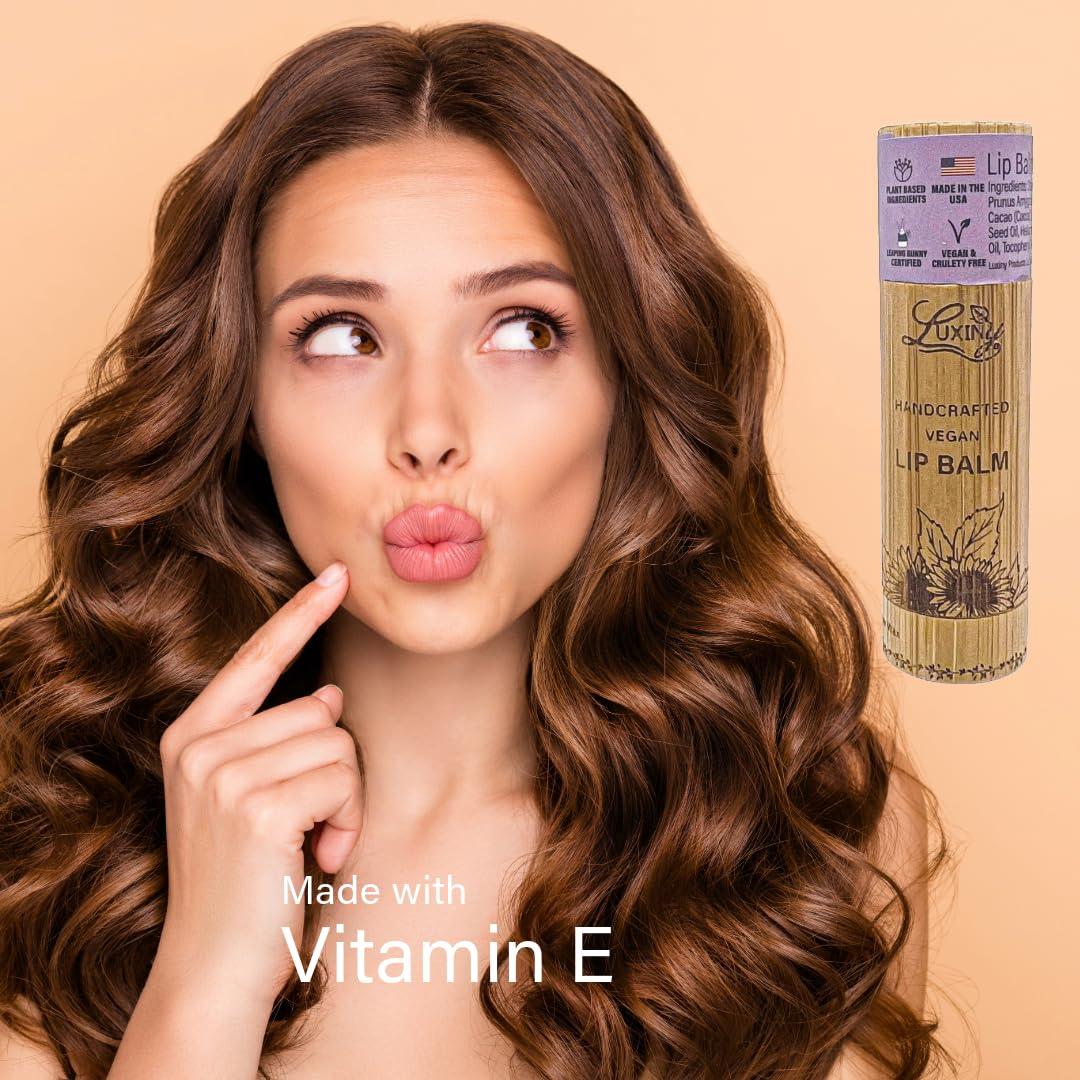 Bálsamo Labial Luxiny Vegano en Tubo de Bambú 1 Cuenta Frambuesa Negra Vainilla