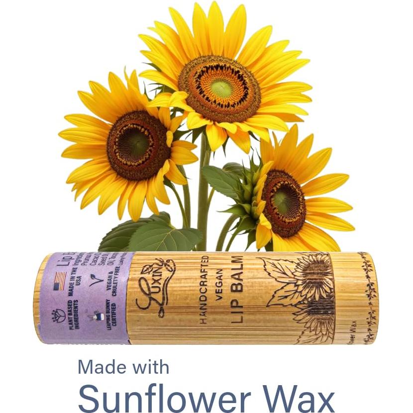 Bálsamo Labial Luxiny Vegano en Tubo de Bambú 1 Cuenta Frambuesa Negra Vainilla