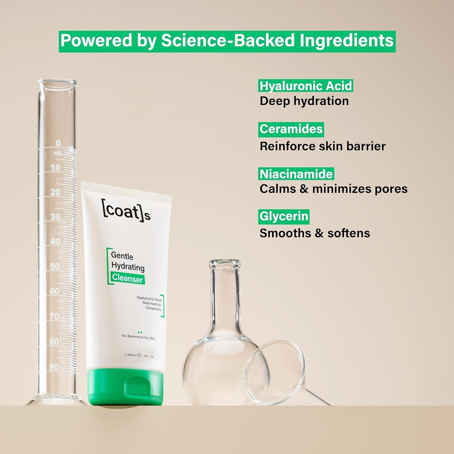 Limpiador Facial Hidratante COATS 143g - Sin Fragancia, Vegano