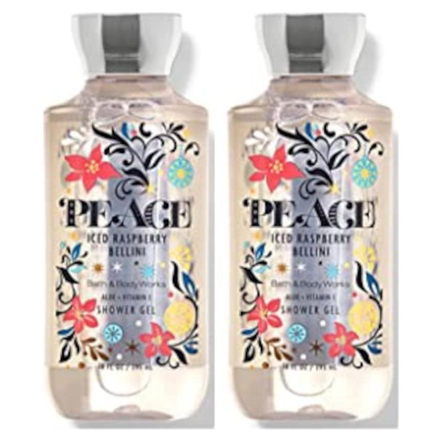 Conjunto Gel de Ducha Bath & Body Works 2x10 Oz Iced Raspberry