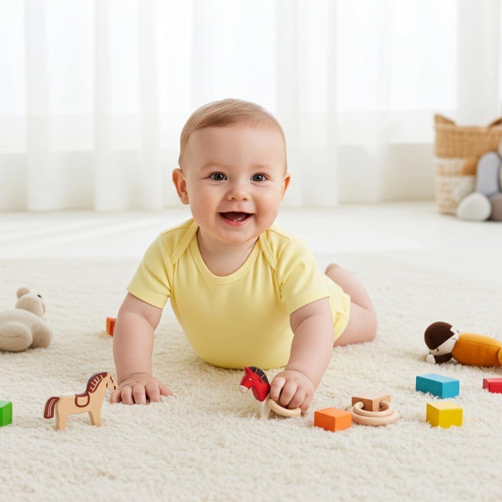 Trajes de Cuerpo para Bebés PATPAT - Paquete de 3 Unisex 6-9 Meses