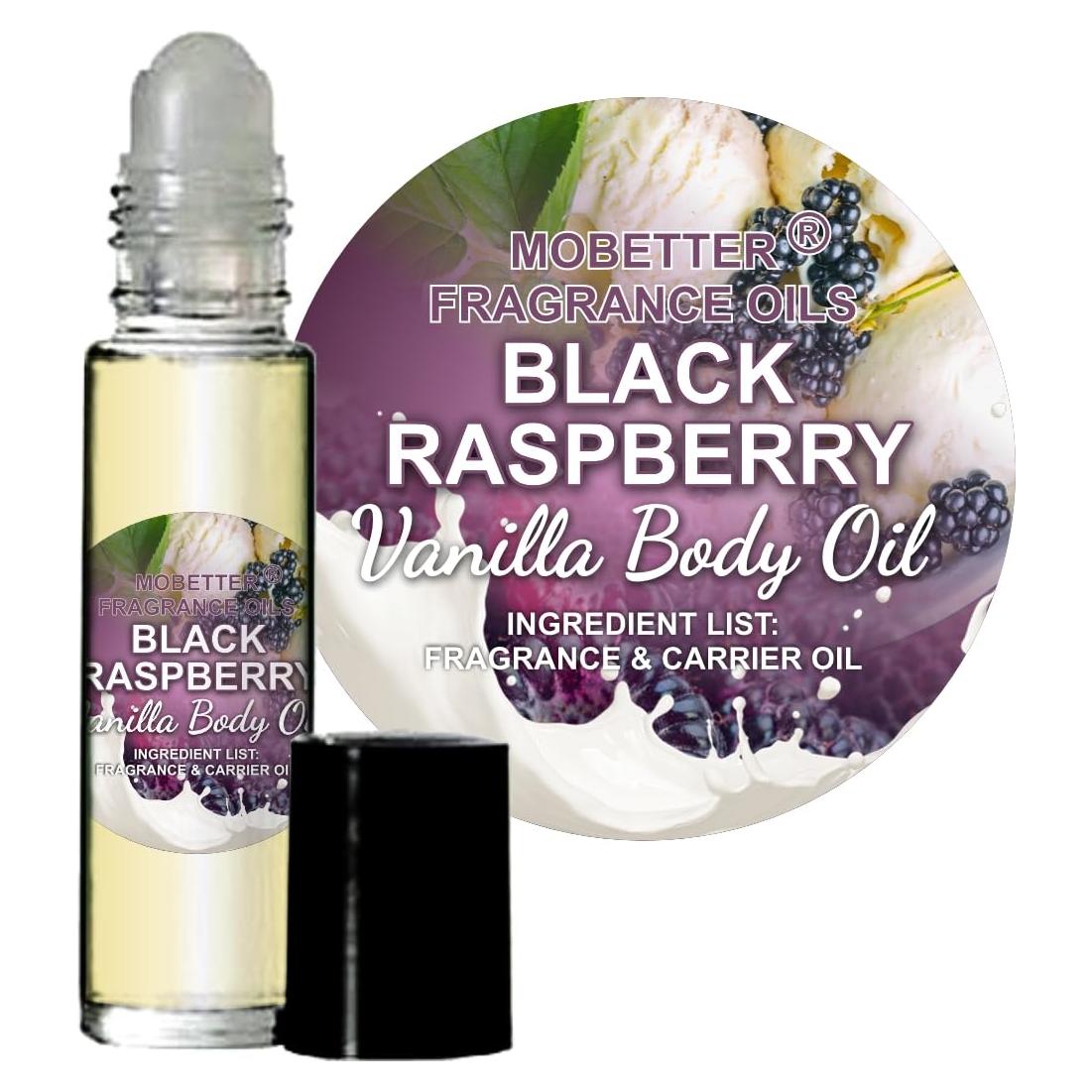 Aceite Corporal de Fragancia MoBetter Frambuesa Negra Vainilla