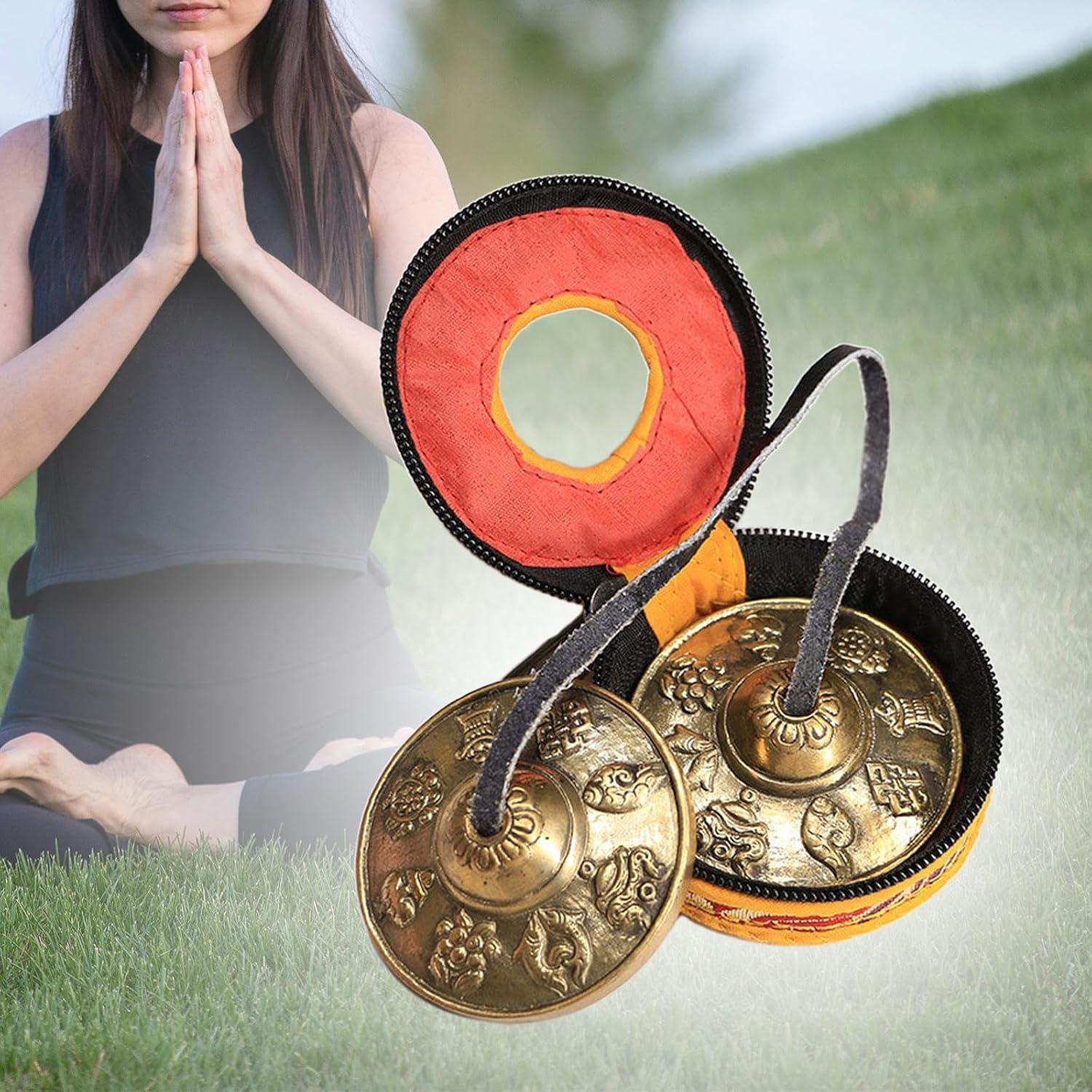 Cymbales Tingsha Tibetanos Estilo B 6.5cm para Meditación