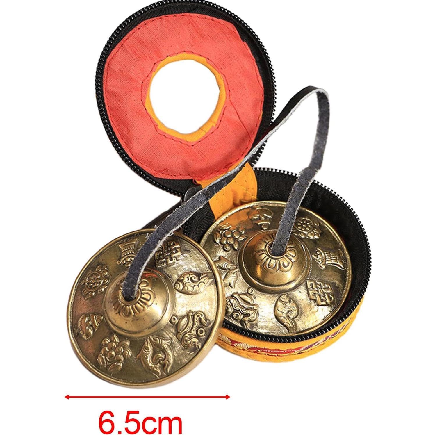 Cymbales Tingsha Tibetanos Estilo B 6.5cm para Meditación
