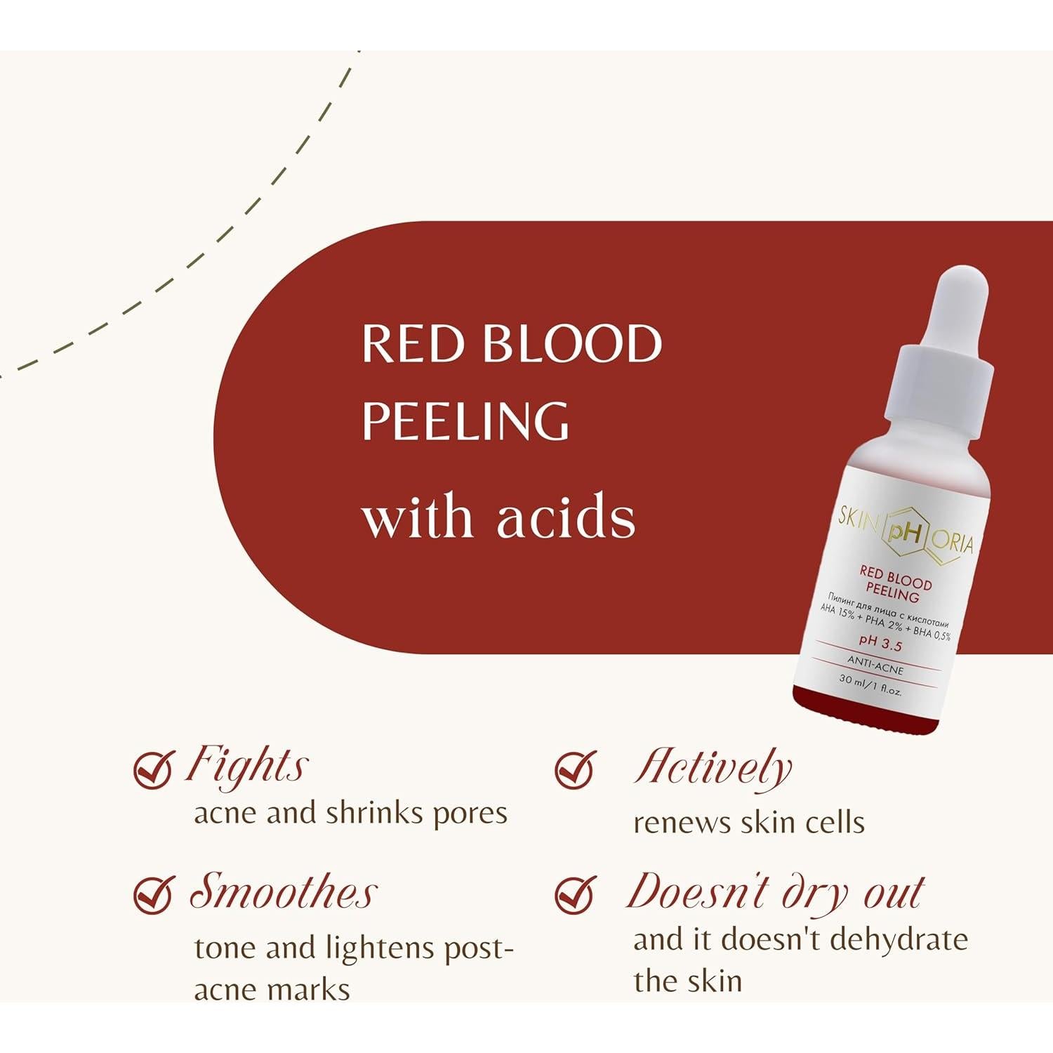 Peeling Facial SkinpHoria 30ml - AHA, PHA, BHA, Niacinamida