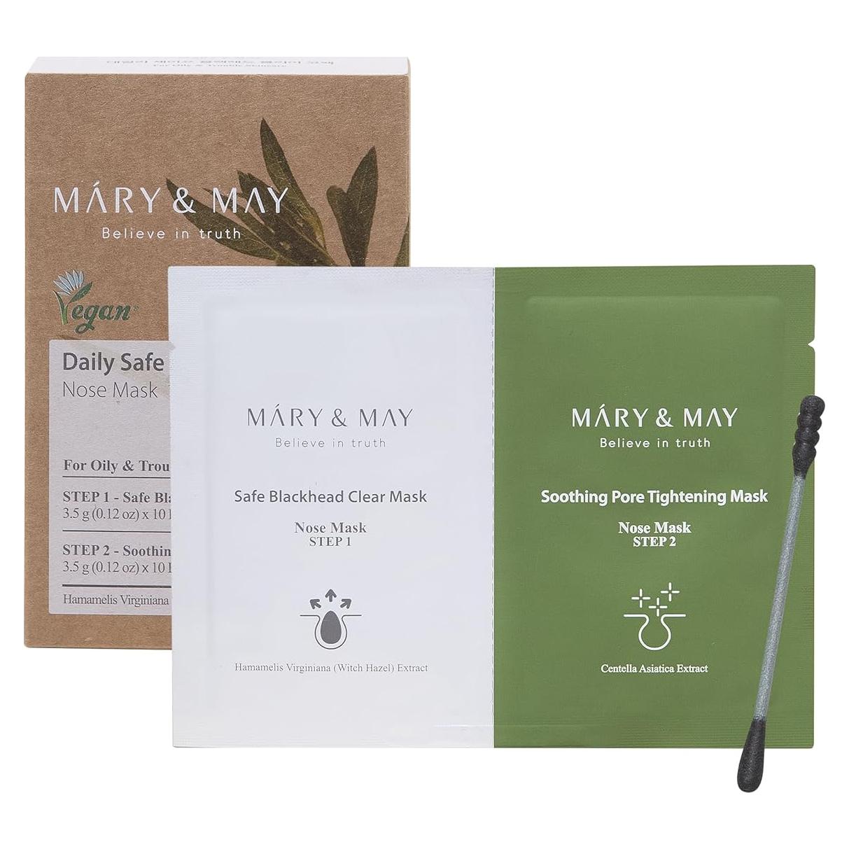 Máscara para Nariz Mary&May Daily Safe - Limpieza Profunda 10 Paquetes