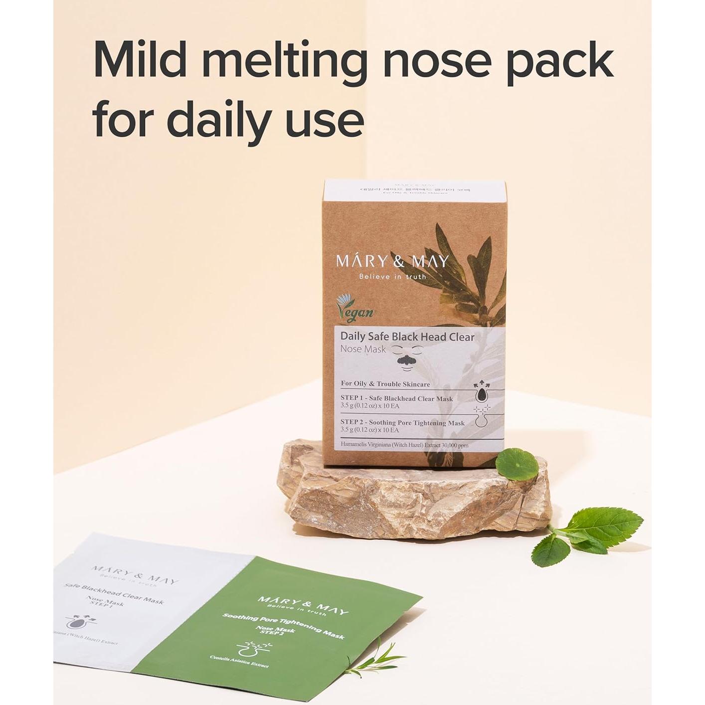 Máscara para Nariz Mary&May Daily Safe - Limpieza Profunda 10 Paquetes