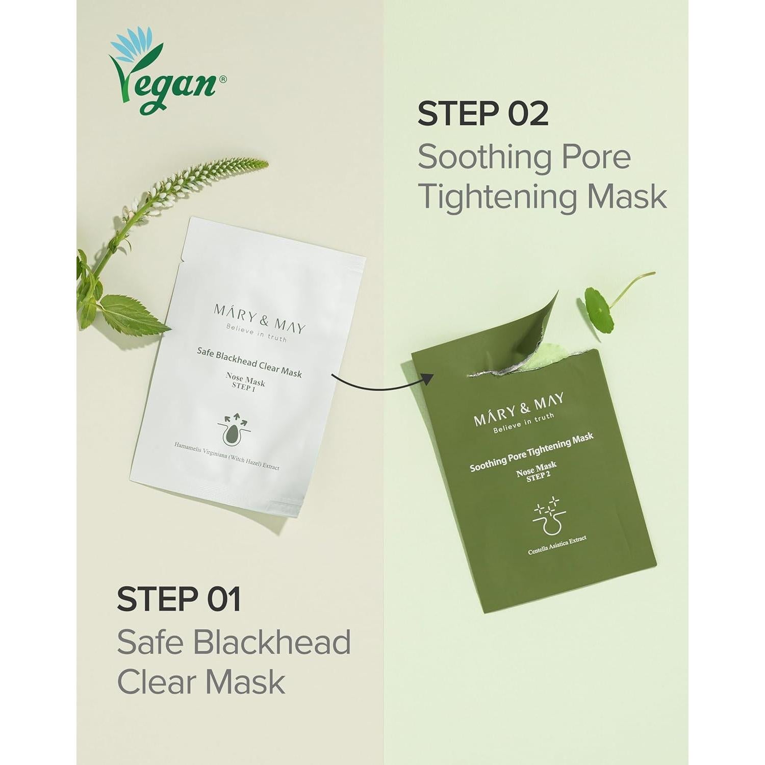 Máscara para Nariz Mary&May Daily Safe - Limpieza Profunda 10 Paquetes