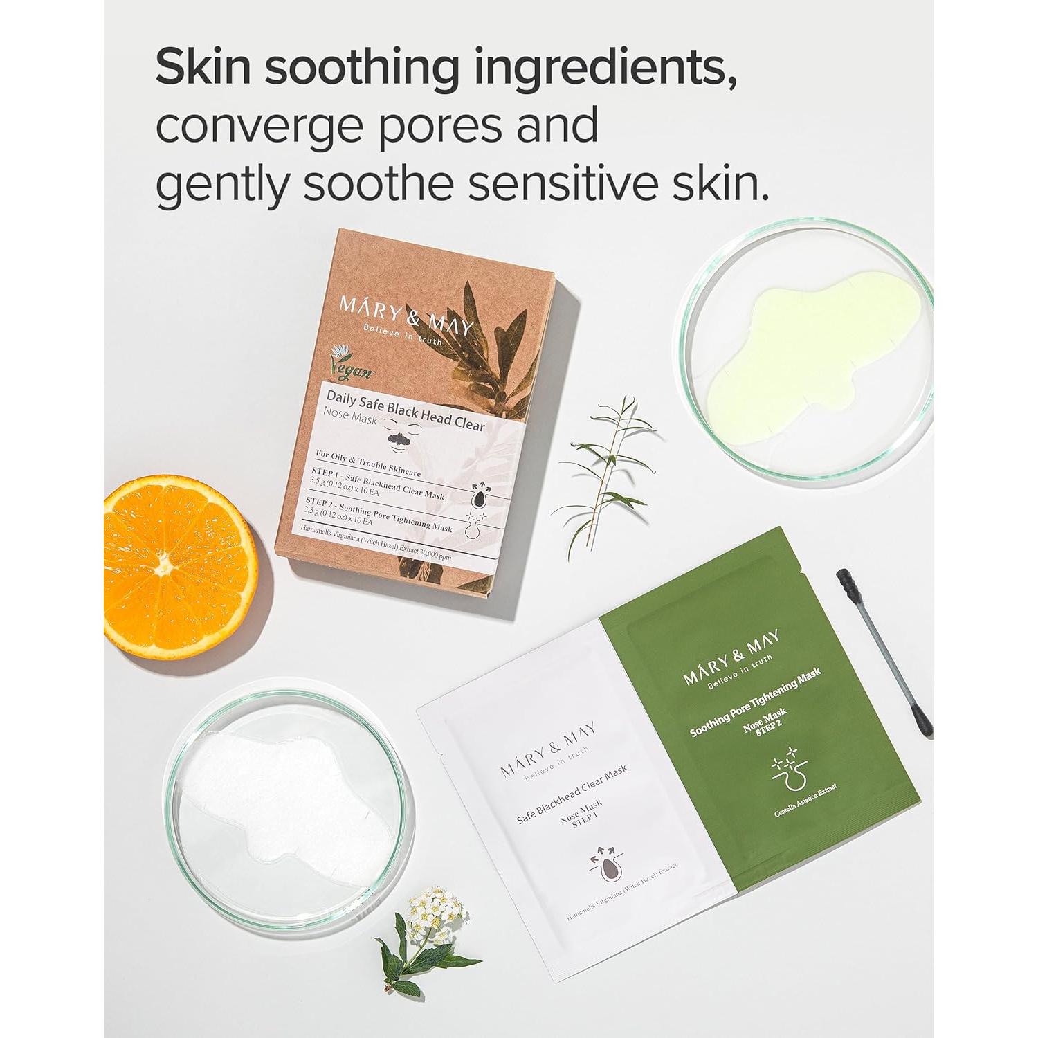 Máscara para Nariz Mary&May Daily Safe - Limpieza Profunda 10 Paquetes