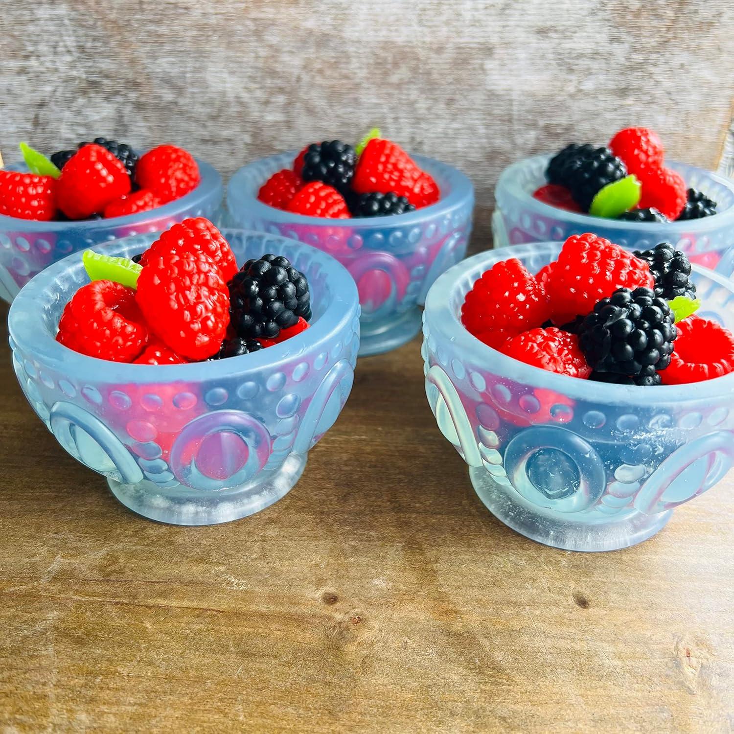 Jarrón de Jabón Hecho a Mano Frambuesa y Mora 200g