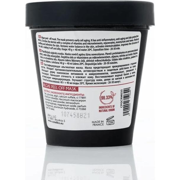 Mascarilla Facial Peel-Off Carelika con Algas y Arándano 272g