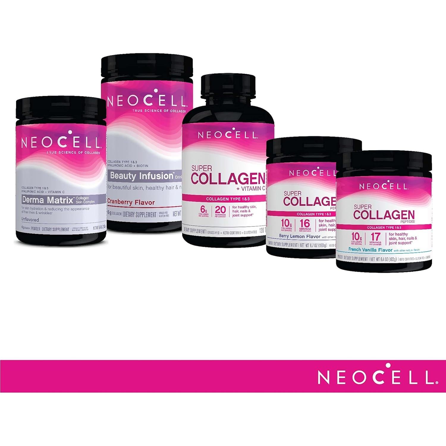 Suplemento de Colágeno NeoCell con Biotina 329 g - Piel y Cabello