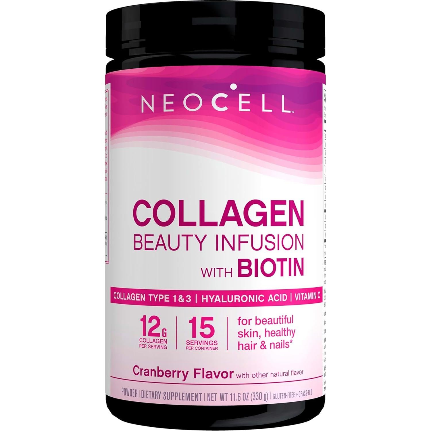 Suplemento de Colágeno NeoCell con Biotina 329 g - Piel y Cabello