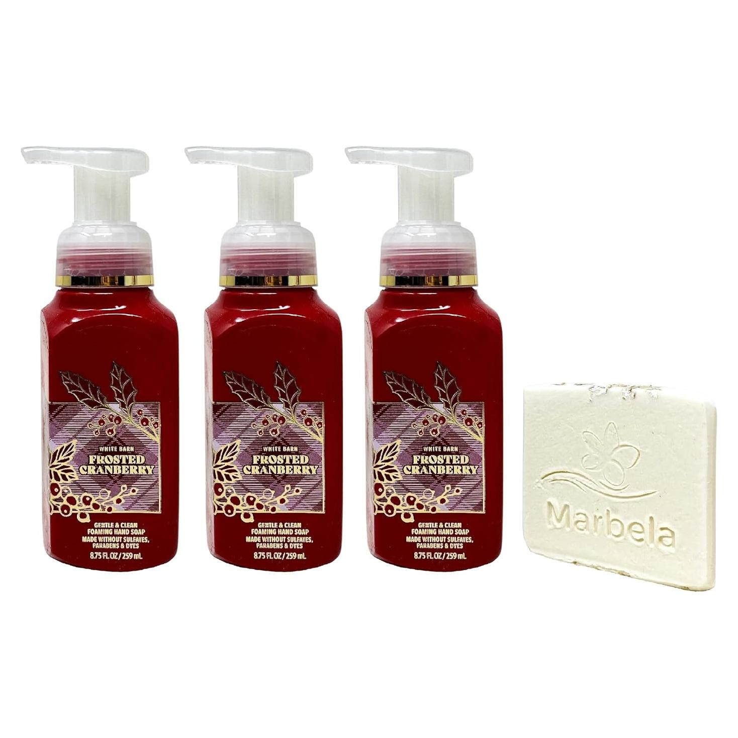 Jabón de Manos Espumoso Suave Arándano Escarchado 3 Pzs + Muestra Avena