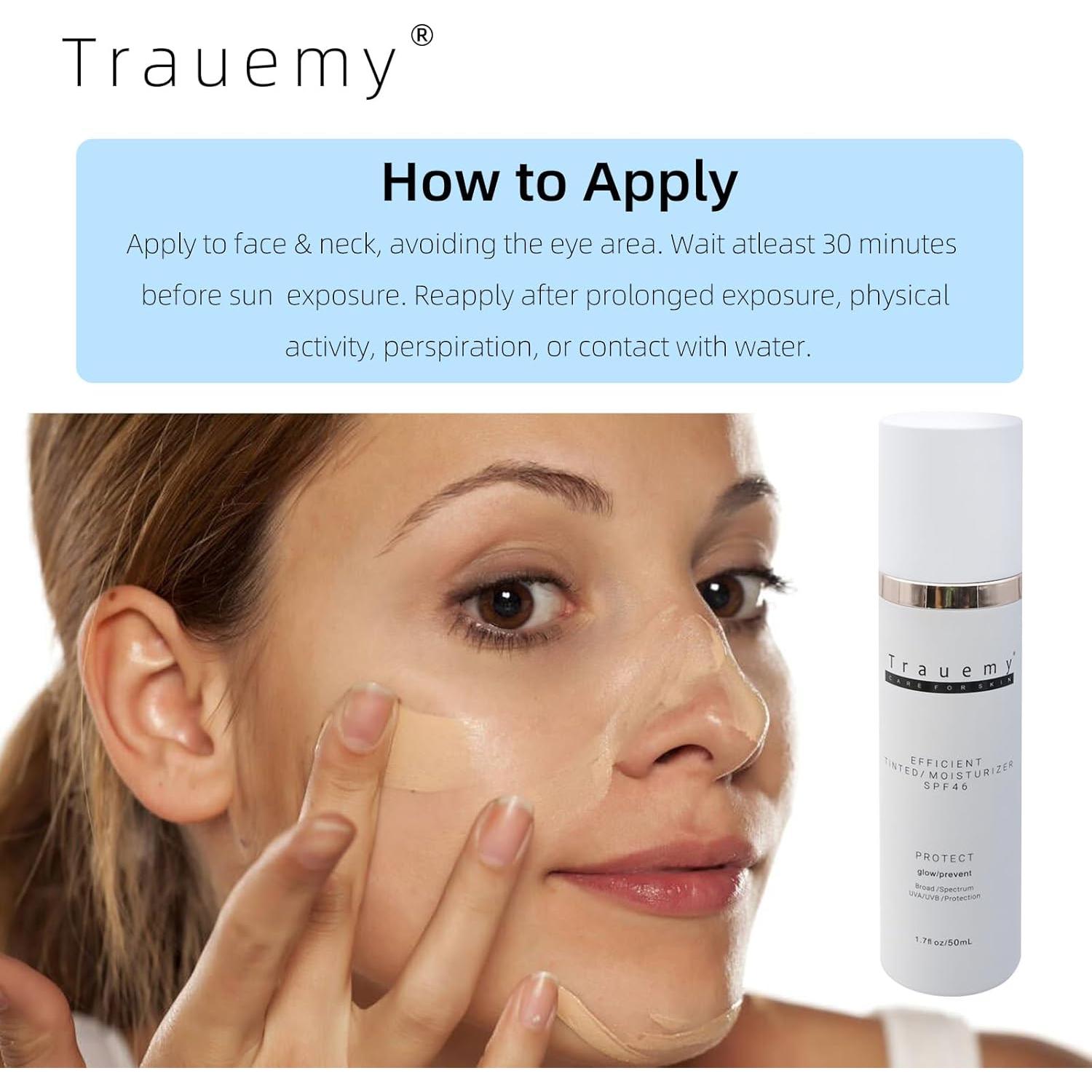 Hidratante Facial Tinte SPF 46 Trauemy - 48.2g