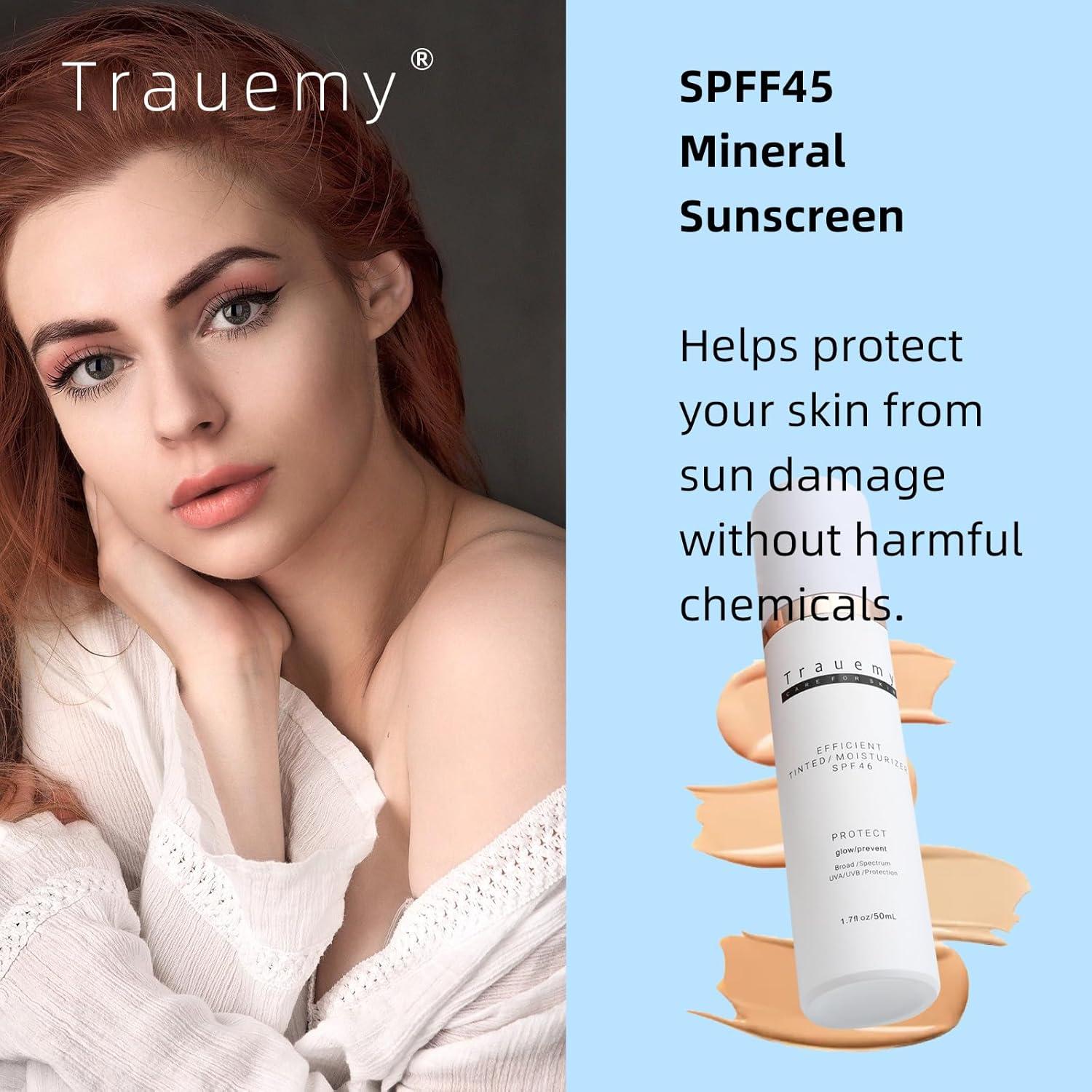 Hidratante Facial Tinte SPF 46 Trauemy - 48.2g