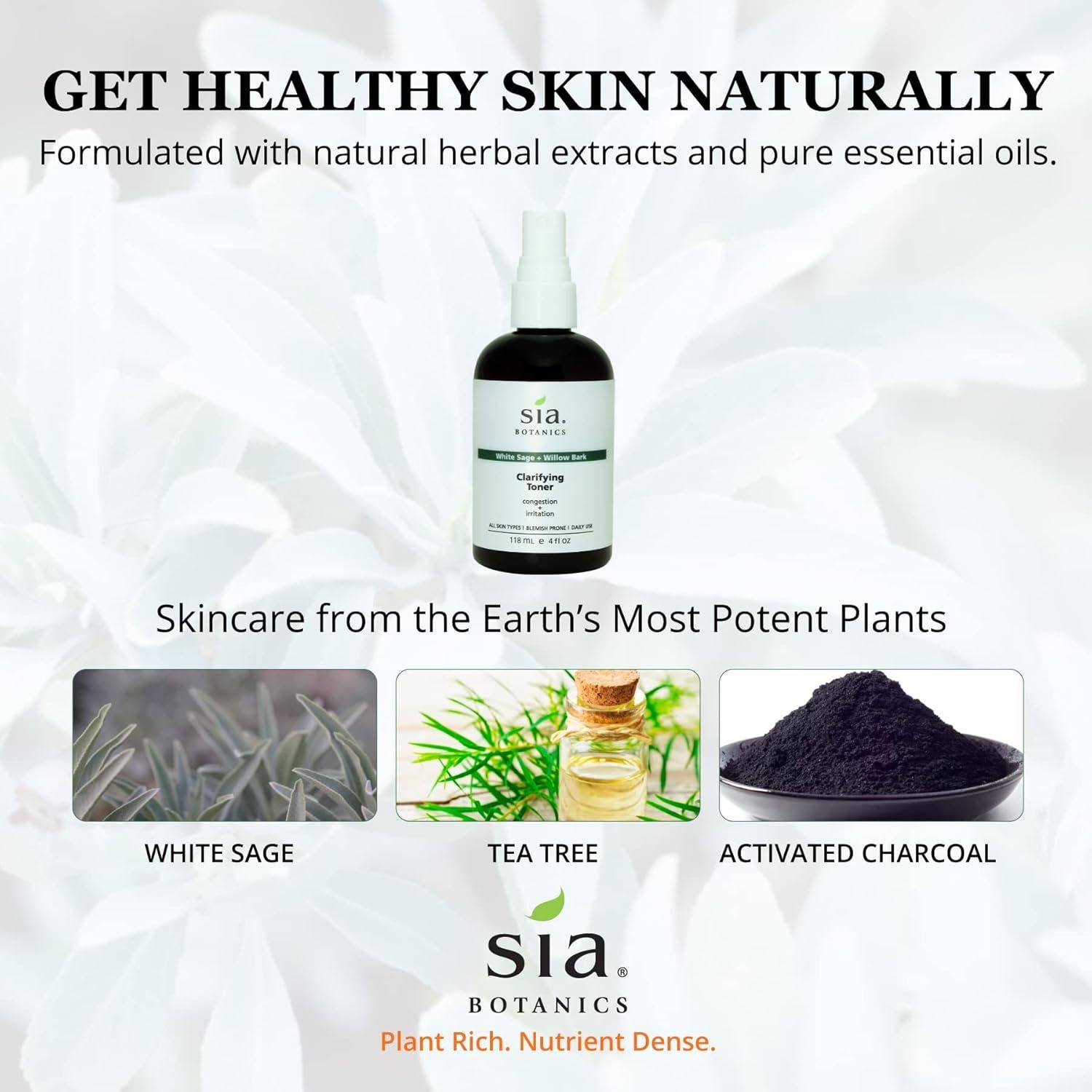 Almohadillas Limpiadoras Diarias Sia Botanics 50ct - Árbol de Té