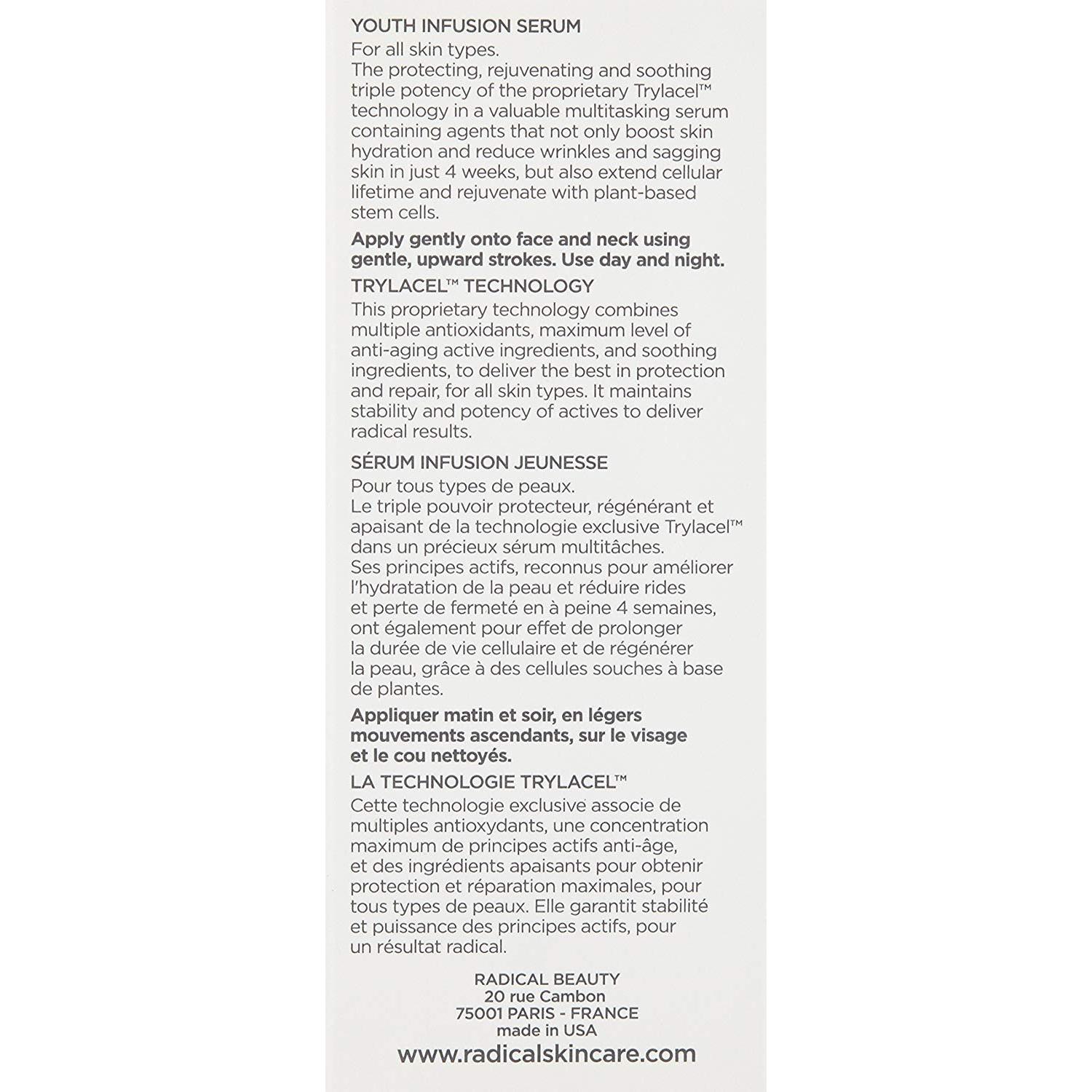 Suero de Infusión Juvenil Radical Skincare 29.57 ml - Hidratante Antienvejecimiento