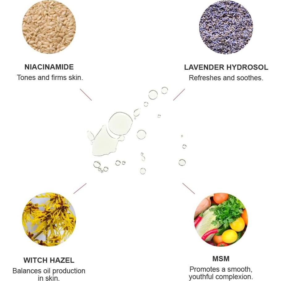 Tónico Facial Vegano 100% Puro 50ml - Minimiza Poros y Arrugas