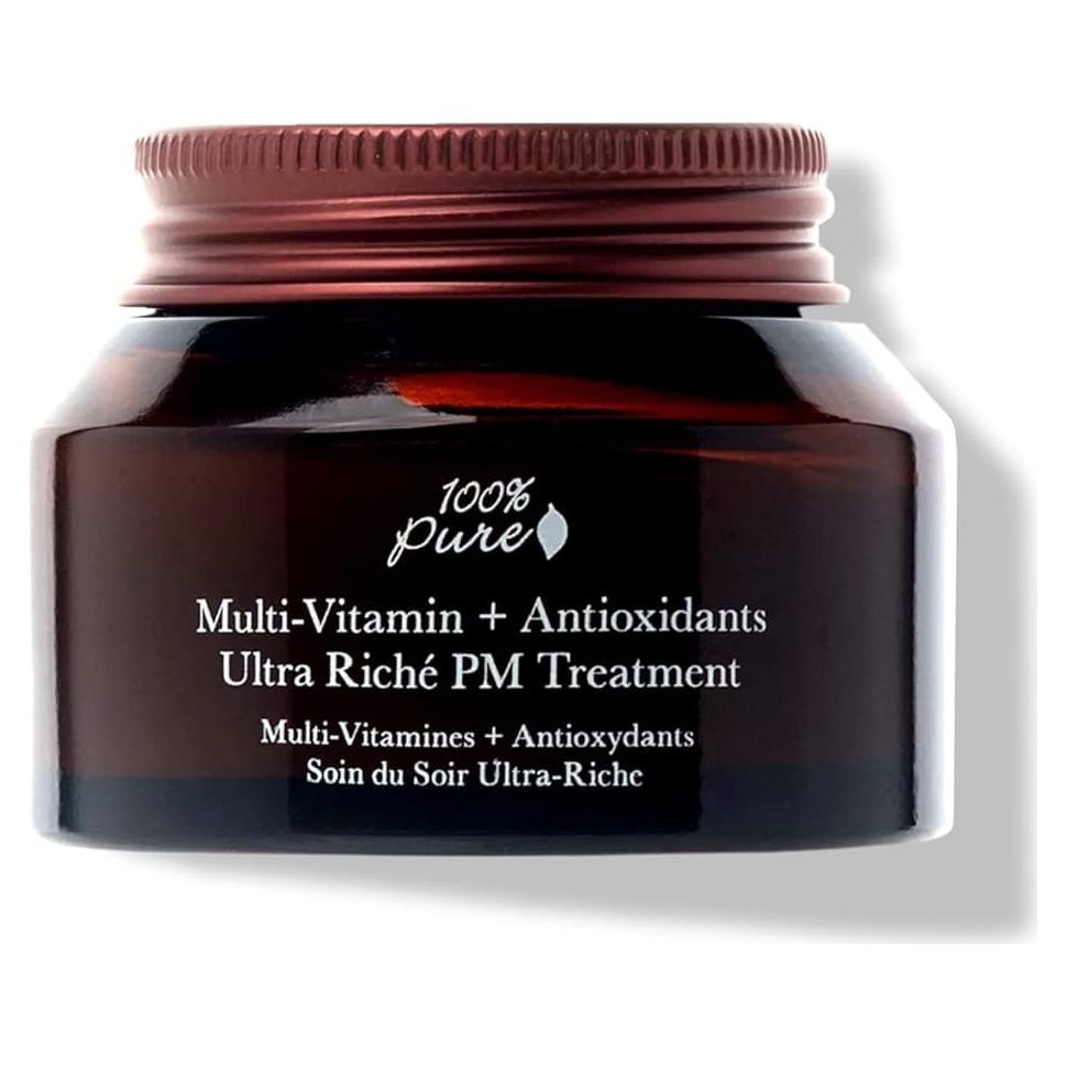 Crema Hidratante Facial de Noche 100% PURO 42.5g Vitamina C y Retinol