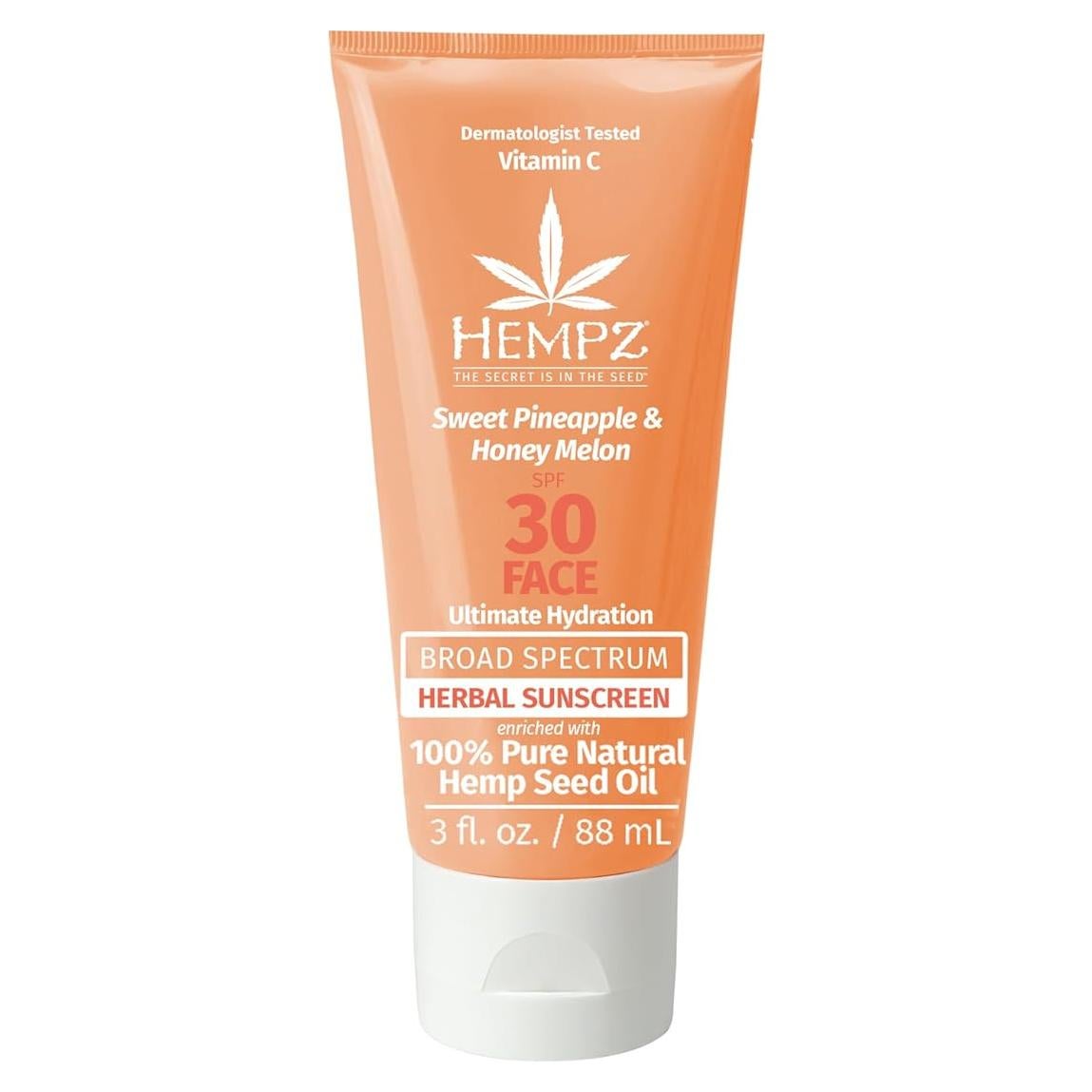 Protector Solar Facial Herbal Hempz Piña Dulce y Melón 85 g SPF 30