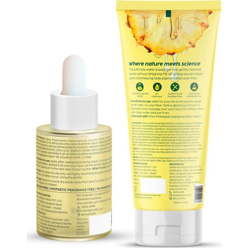 Combo Jabón Facial Piña 5% PHA + Suero 2% Alfa Arbutina