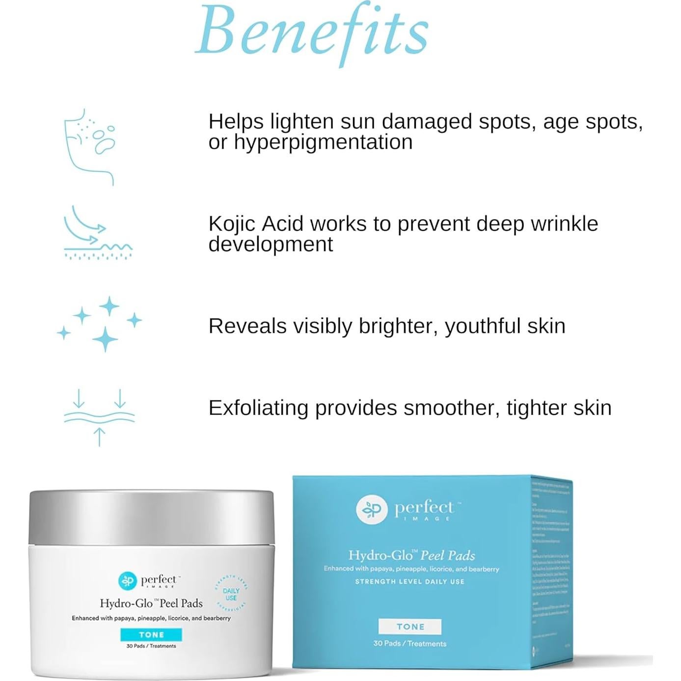 Pads de Peeling Hydro-Glo Perfect Image 10% Fuerza 189g