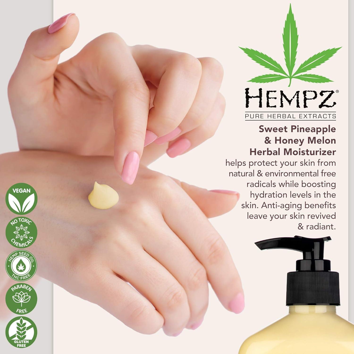 Loción Hidratante Corporal Hempz Piña y Melón 482 g