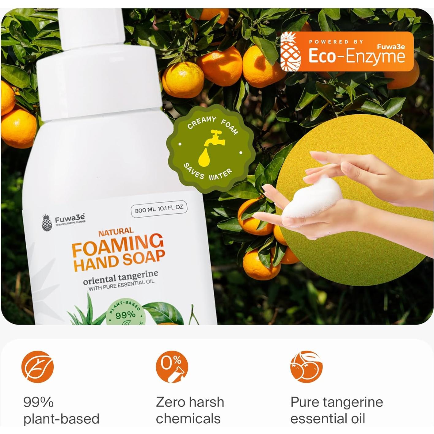 Jabón de Manos Espumoso Fuwa3e 286ml Natural Mandarina