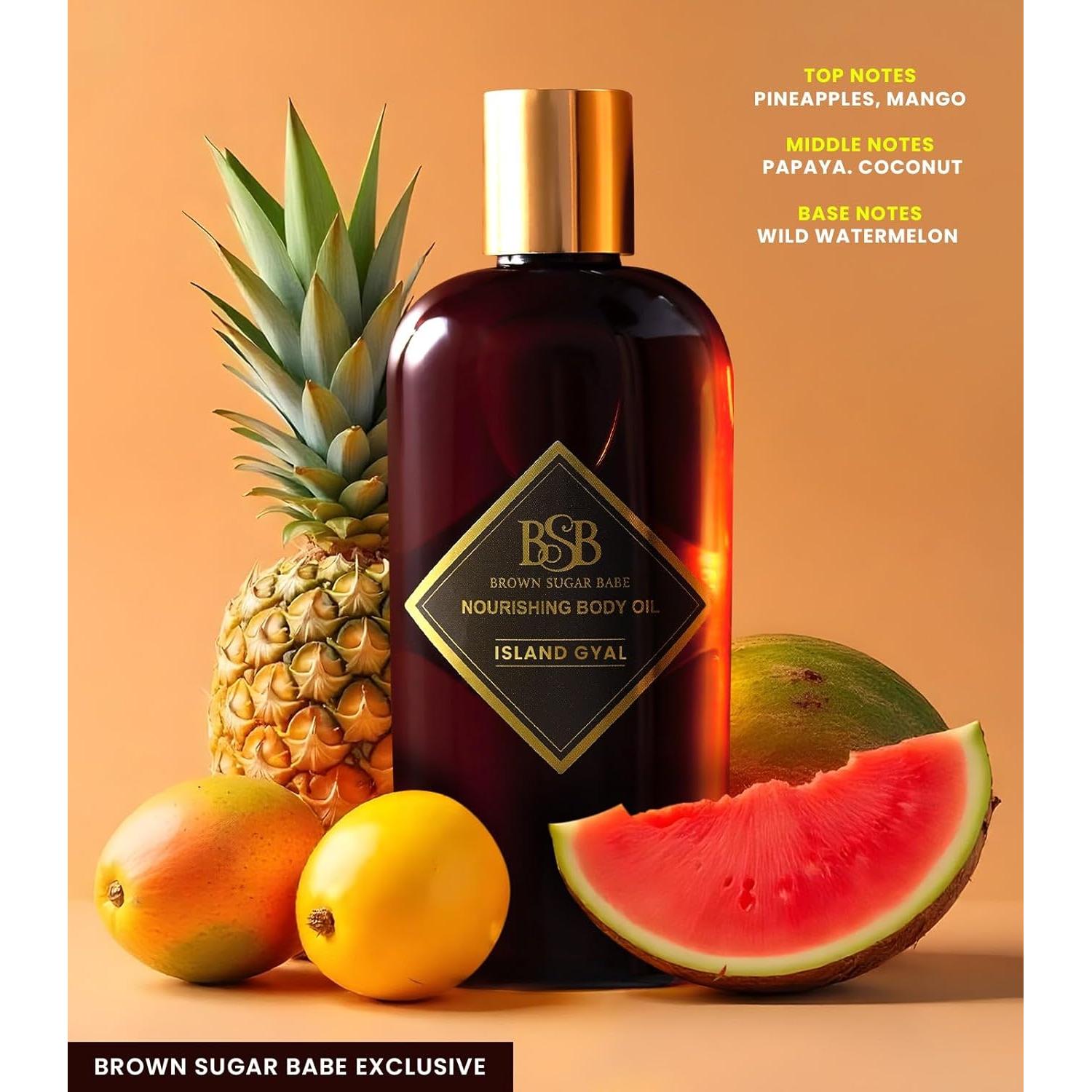 Aceite Corporal Aromatizado Brown Sugar Babe 159g - Piña, Mango y Sandía