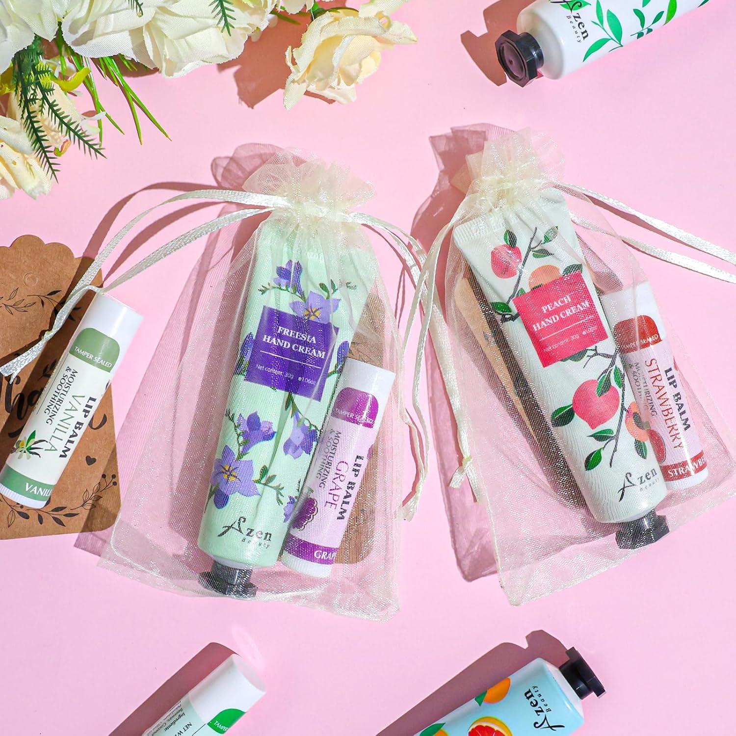 Set de Regalos AZEN 8 Juegos Crema de Manos y Bálsamo Labial