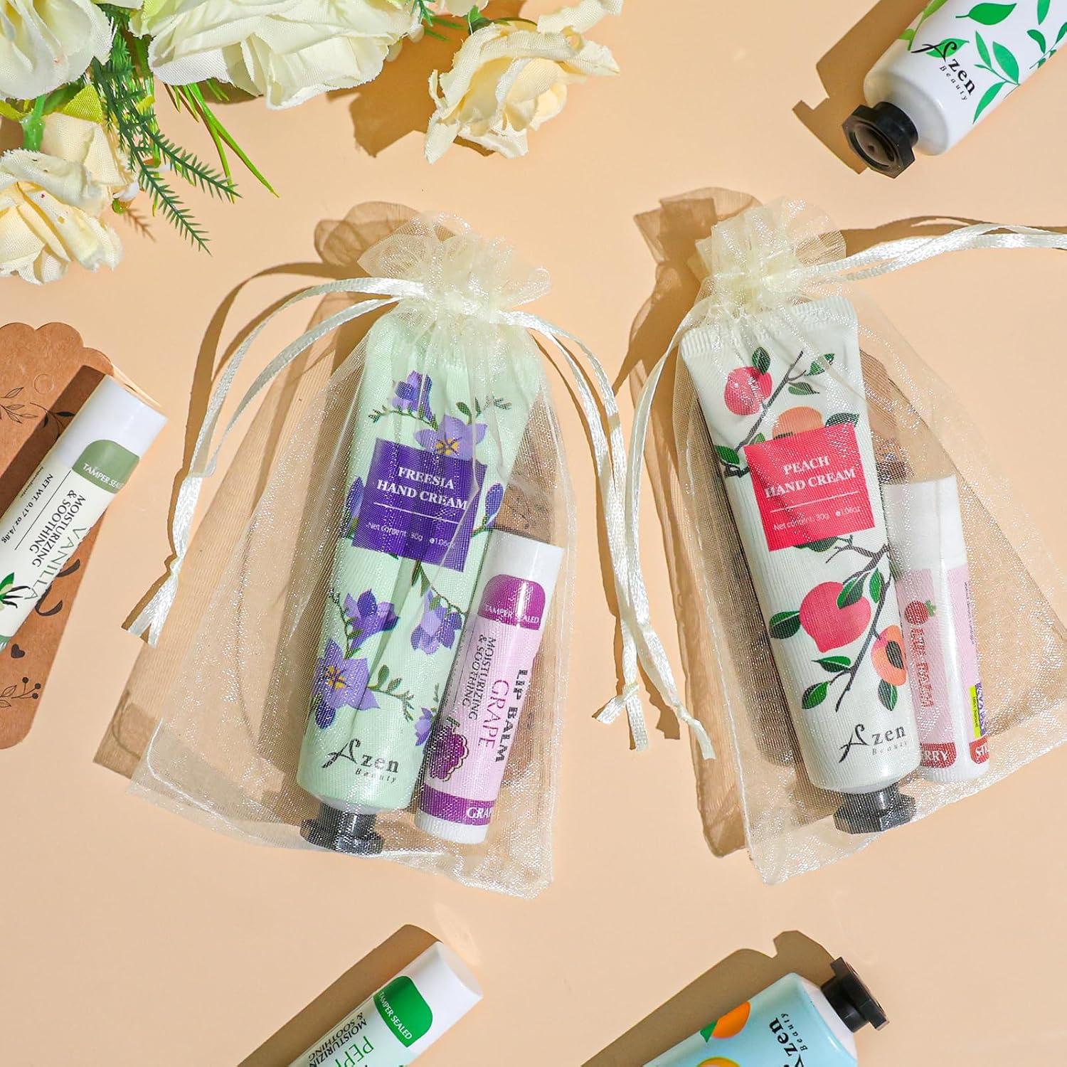 Set de Regalos AZEN 8 Juegos Crema de Manos y Bálsamo Labial