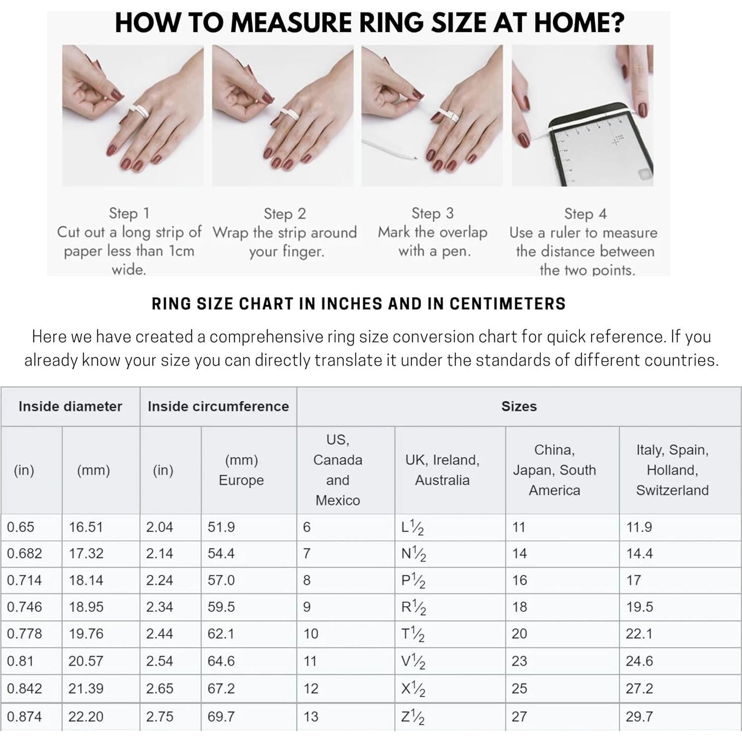 Anillo Inteligente Oulencu Rastreador de Salud 6-51.9mm Negro