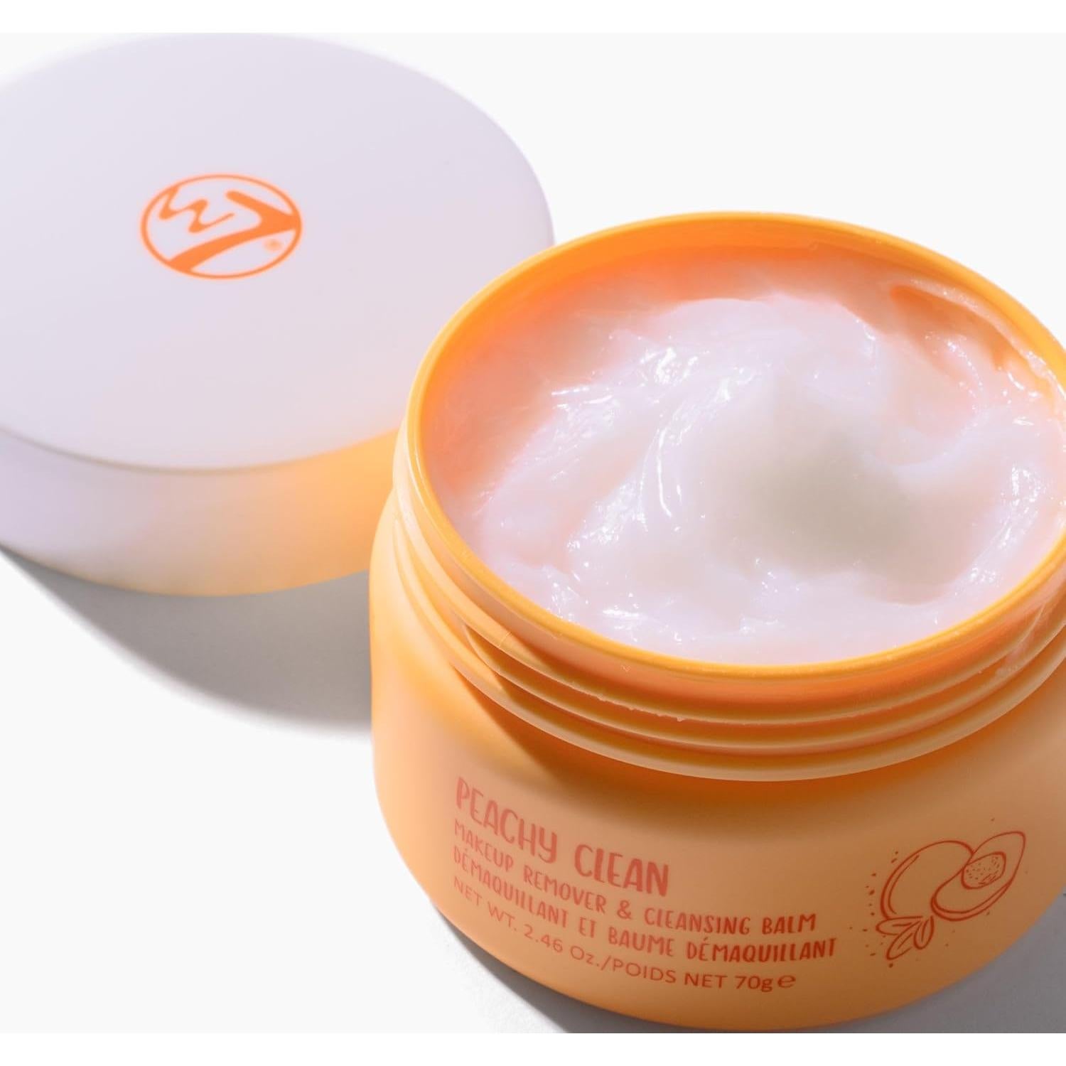 Juego de Remoción de Maquillaje W7 Peachy Clean - Hidratante y Mascarilla Labial