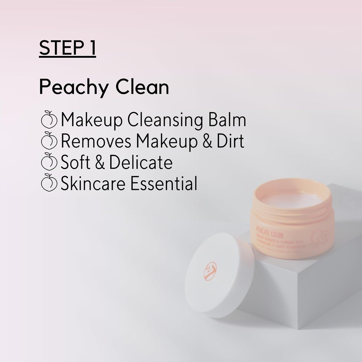 Juego de Remoción de Maquillaje W7 Peachy Clean - Hidratante y Mascarilla Labial