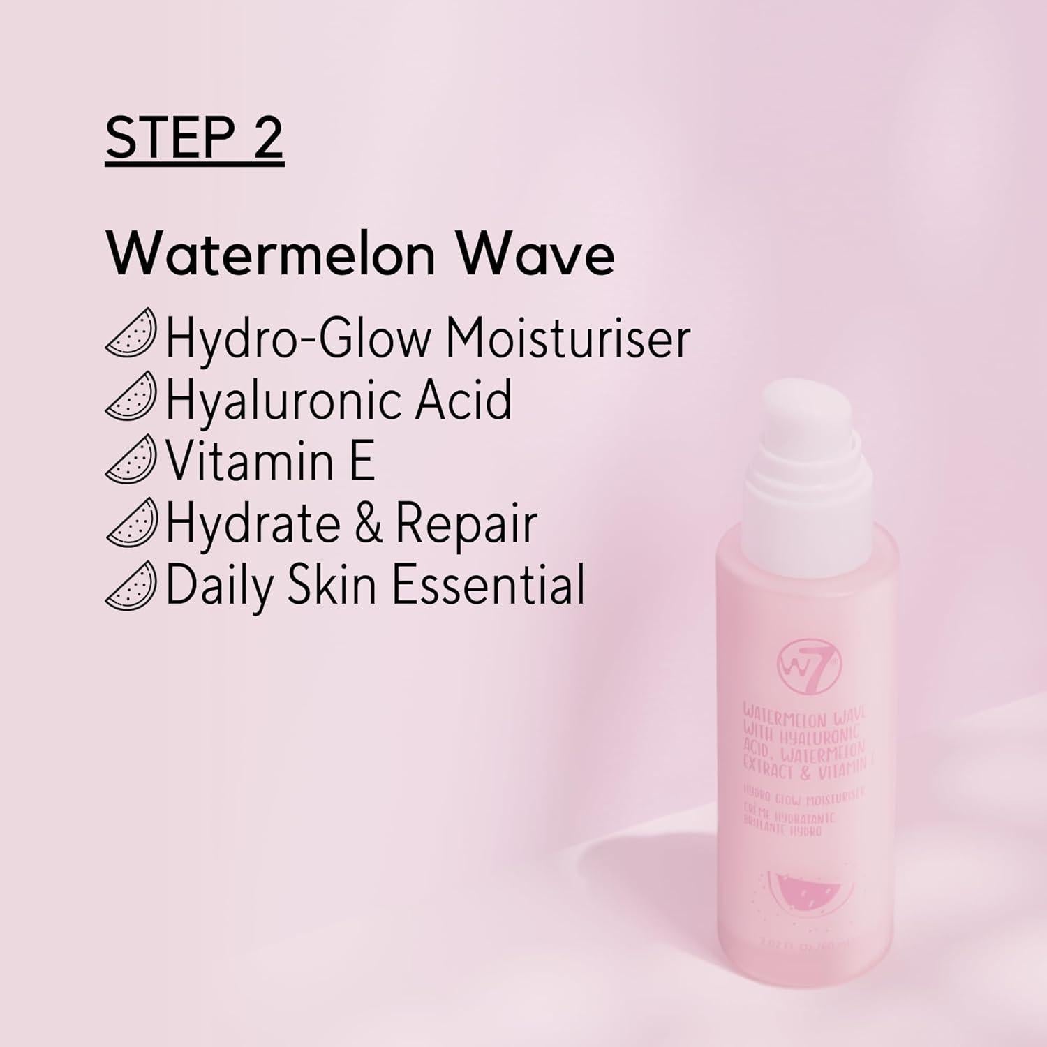 Juego de Remoción de Maquillaje W7 Peachy Clean - Hidratante y Mascarilla Labial