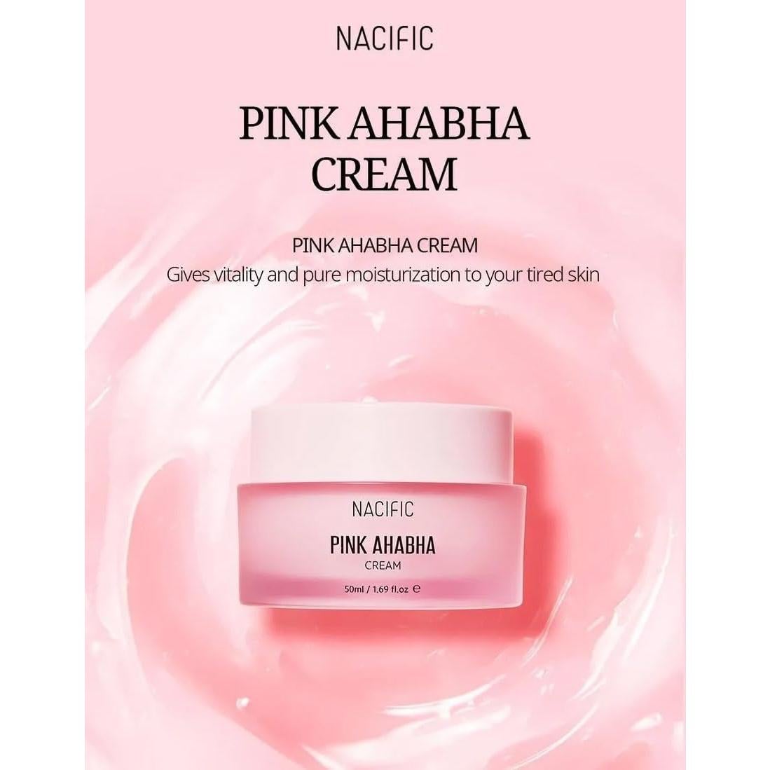 Crema Facial NACIFIC Pink AHA BHA 50ml Hidratante Exfoliante