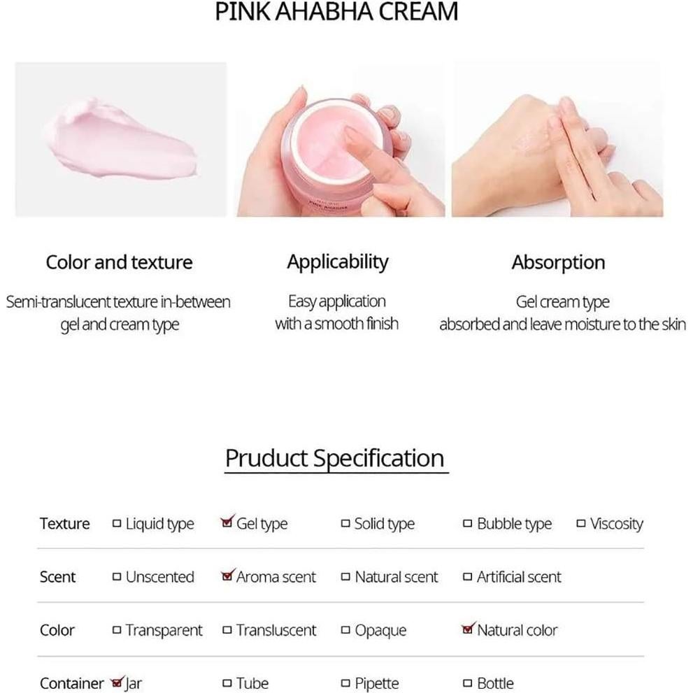 Crema Facial NACIFIC Pink AHA BHA 50ml Hidratante Exfoliante