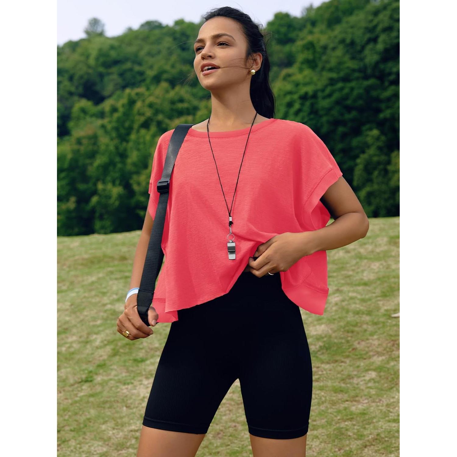 Camiseta Deportiva SENSERISE para Mujeres Espalda Abierta Rojo