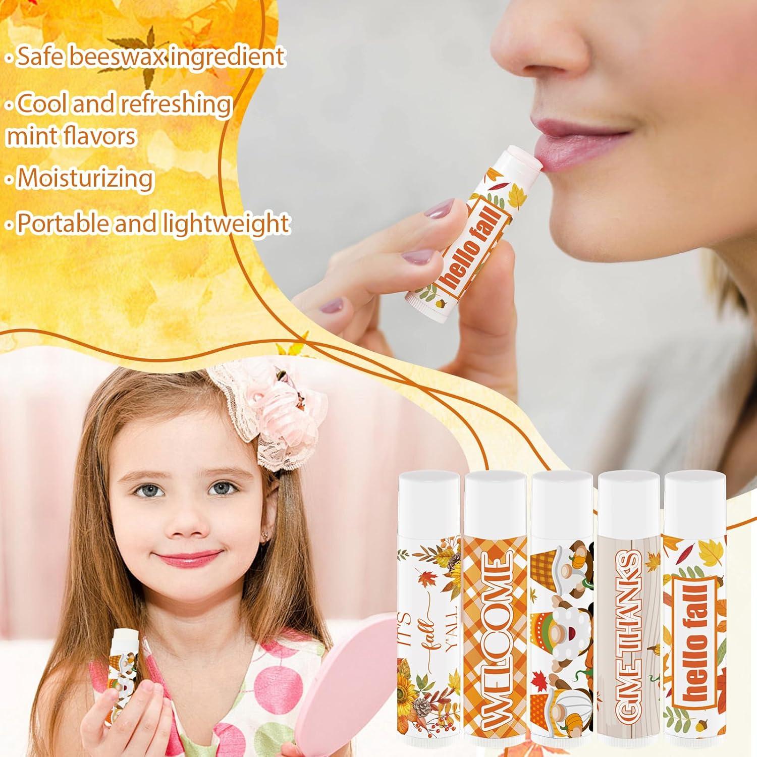 50 Piezas Balsamo Labial Hidratante Nlicrst Acción de Gracias