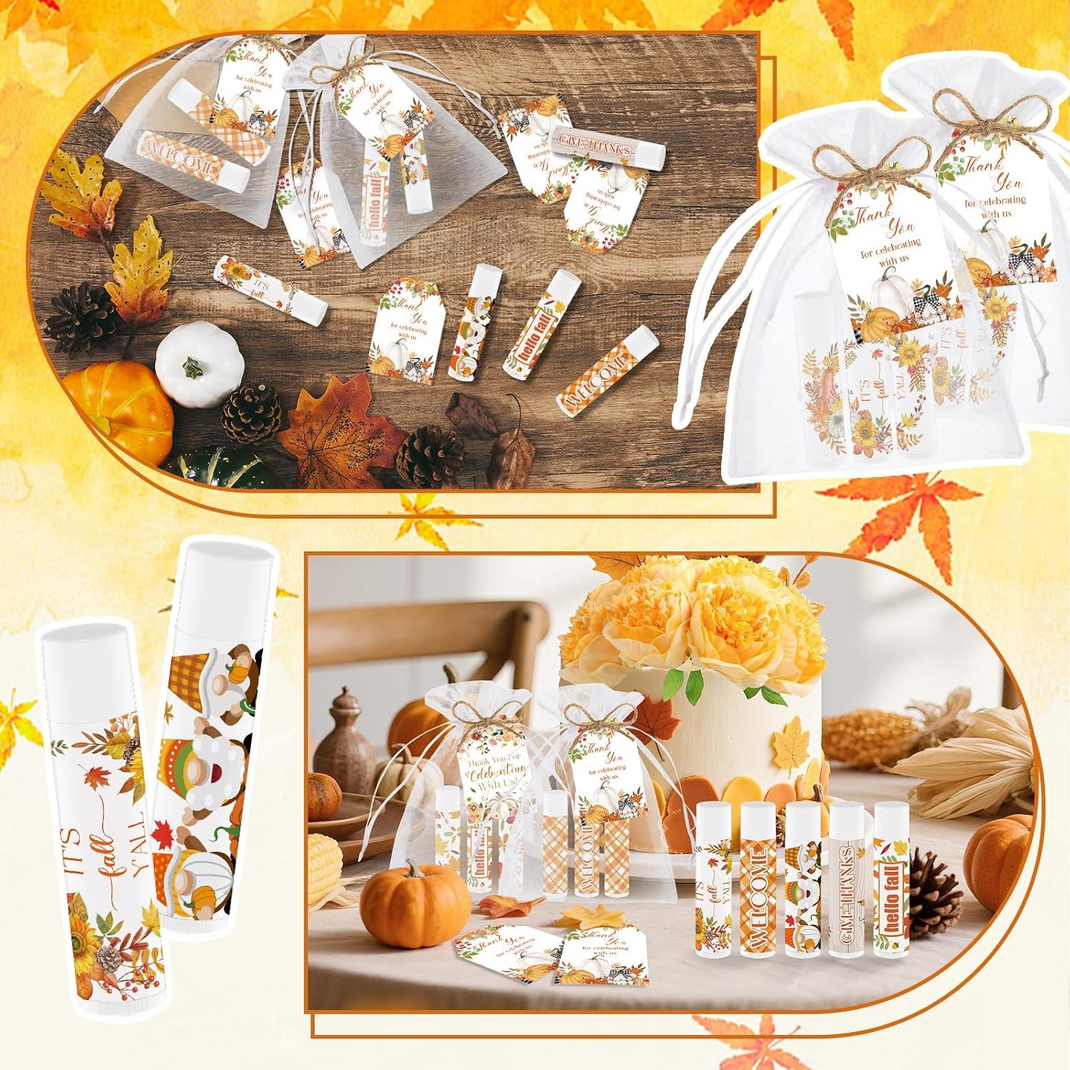 50 Piezas Balsamo Labial Hidratante Nlicrst Acción de Gracias