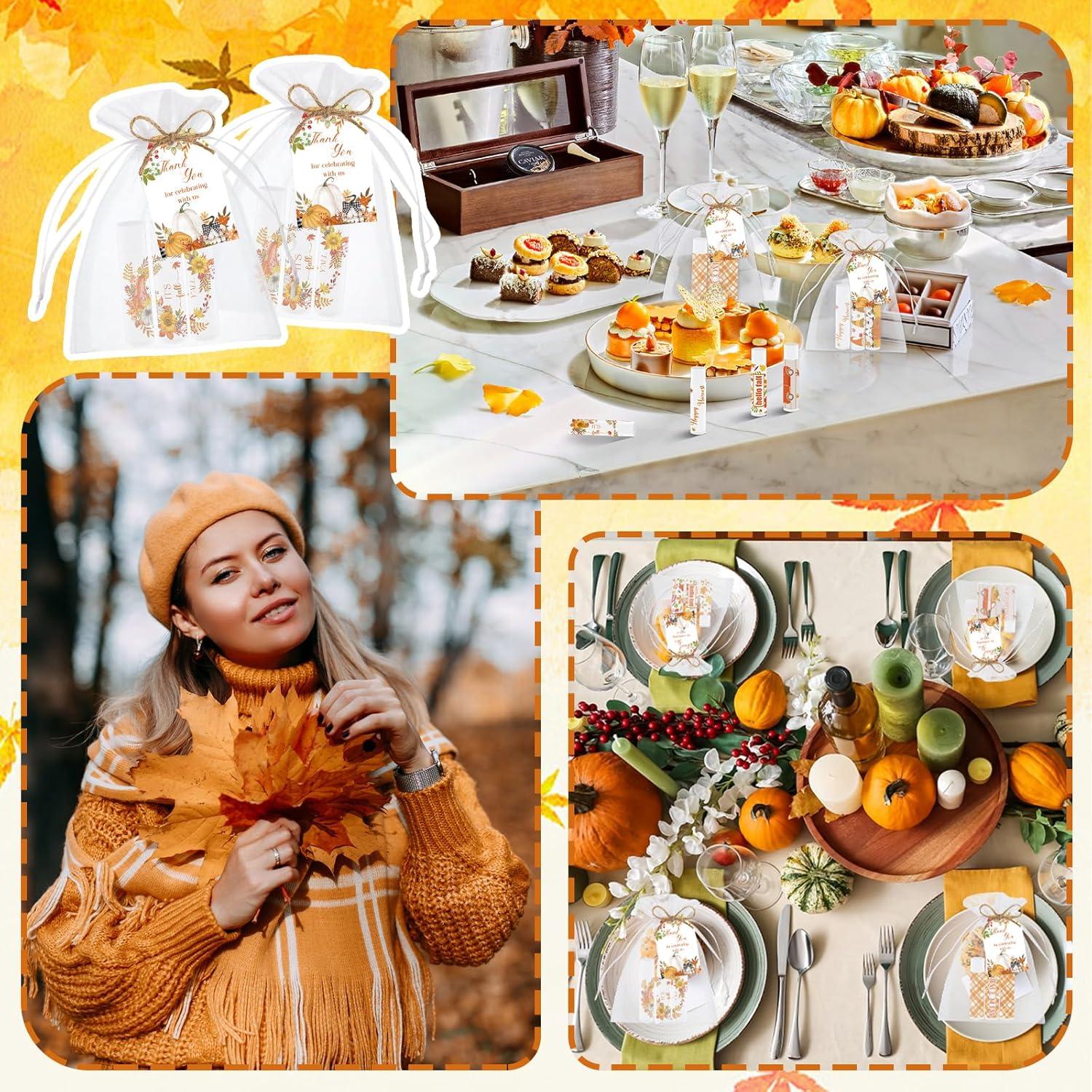 50 Piezas Balsamo Labial Hidratante Nlicrst Acción de Gracias