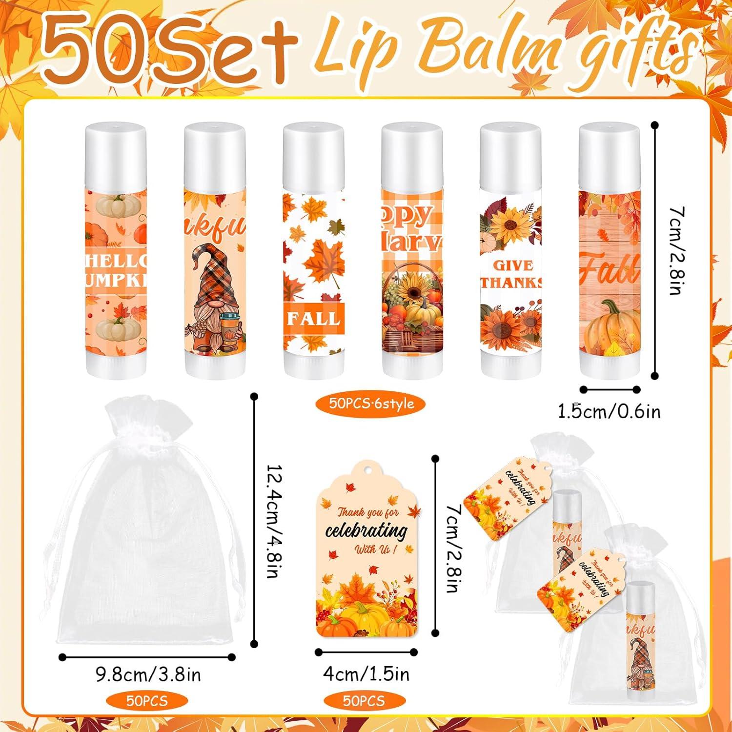 Conjunto de 50 Bálsamos Labiales de Otoño QAUYETM 6 Sabores